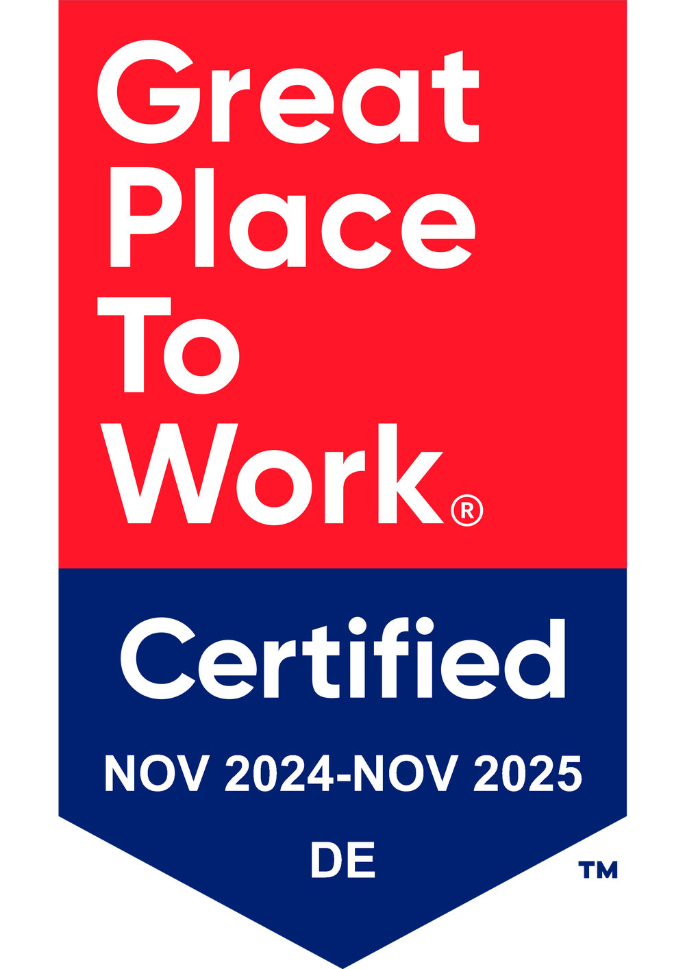 Great Place to Work Certified, November 2024 bis November 2025