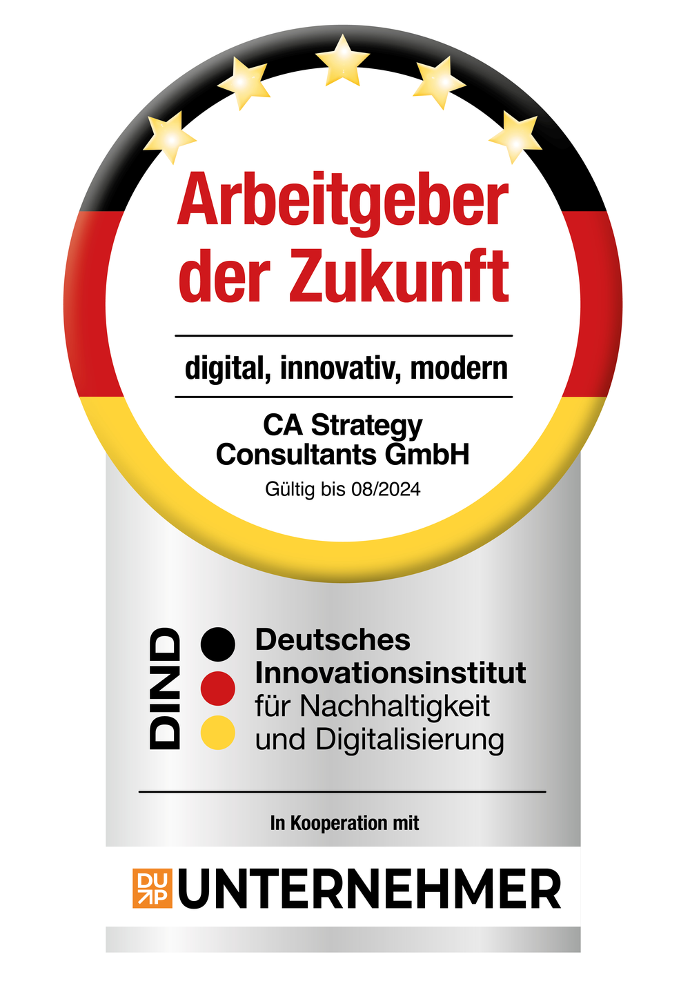 Arbeitgeber der Zukunft – Auszeichnung für CA Strategy Consultants GmbH
